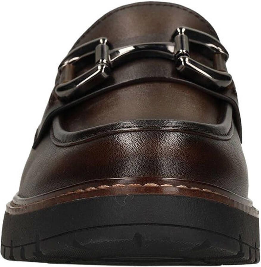 No Stress chunky leren loafers met profielzool bruin - Foto 2