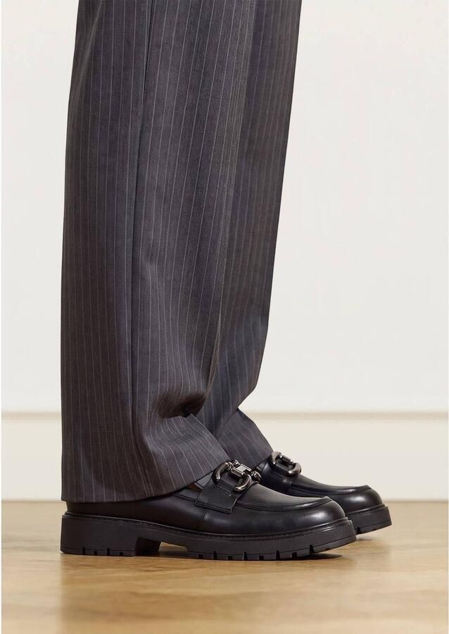 No Stress chunky leren loafers met profielzool zwart - Foto 3