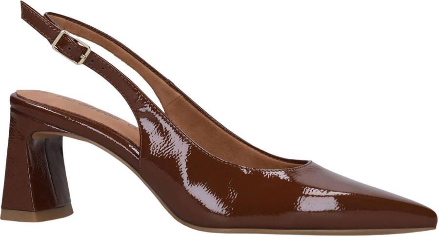 No Stress Dames Bruine lak slingbacks - Foto 3