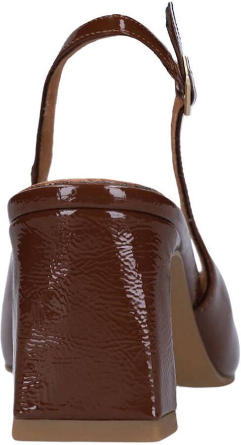 No Stress Dames Bruine lak slingbacks - Foto 2