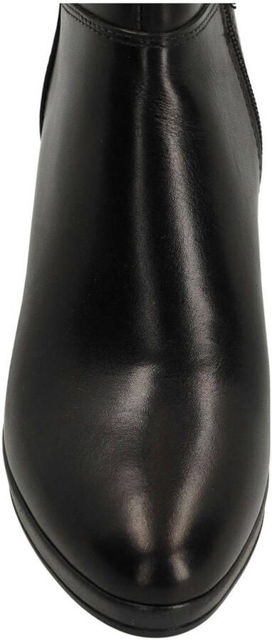 No Stress Dames Zwarte leren hoge laarzen met hak - Foto 3