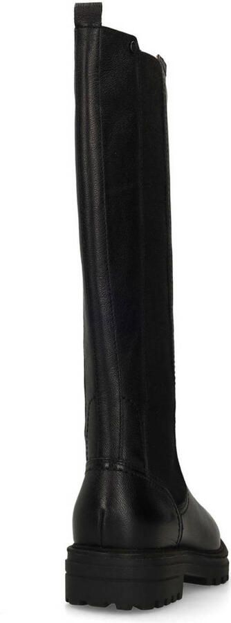 No Stress Dames Zwarte leren laarzen met elastiek