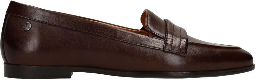 No Stress Dames Donkerbruine leren loafers