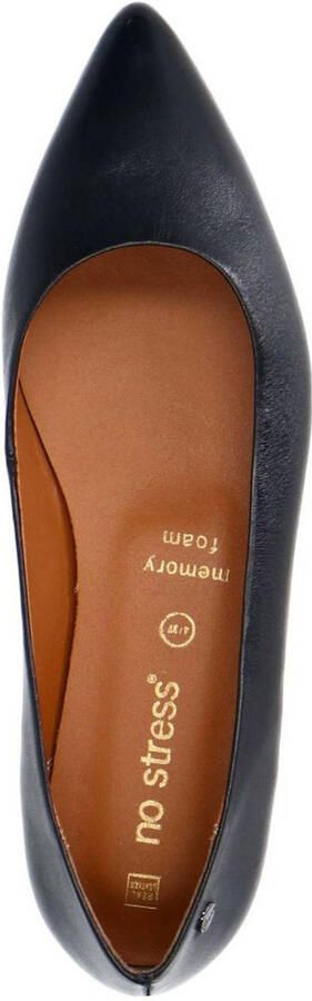 No Stress Dames Zwarte leren loafers