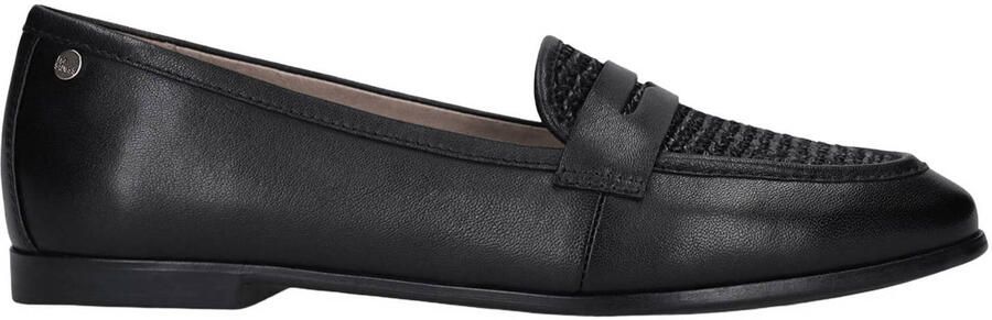 No Stress Dames Zwarte leren loafers