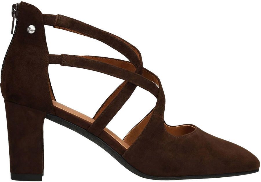 No Stress Dames Donkerbruine suède pumps