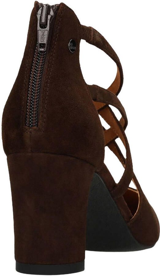 No Stress Dames Donkerbruine suède pumps - Foto 2
