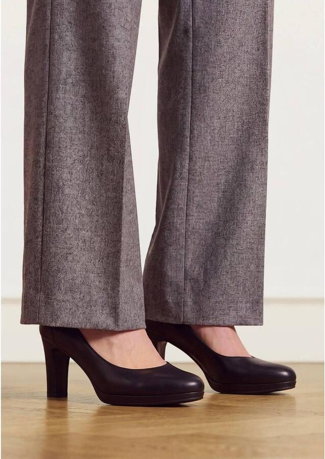 No Stress Dames Donkerblauwe leren pumps