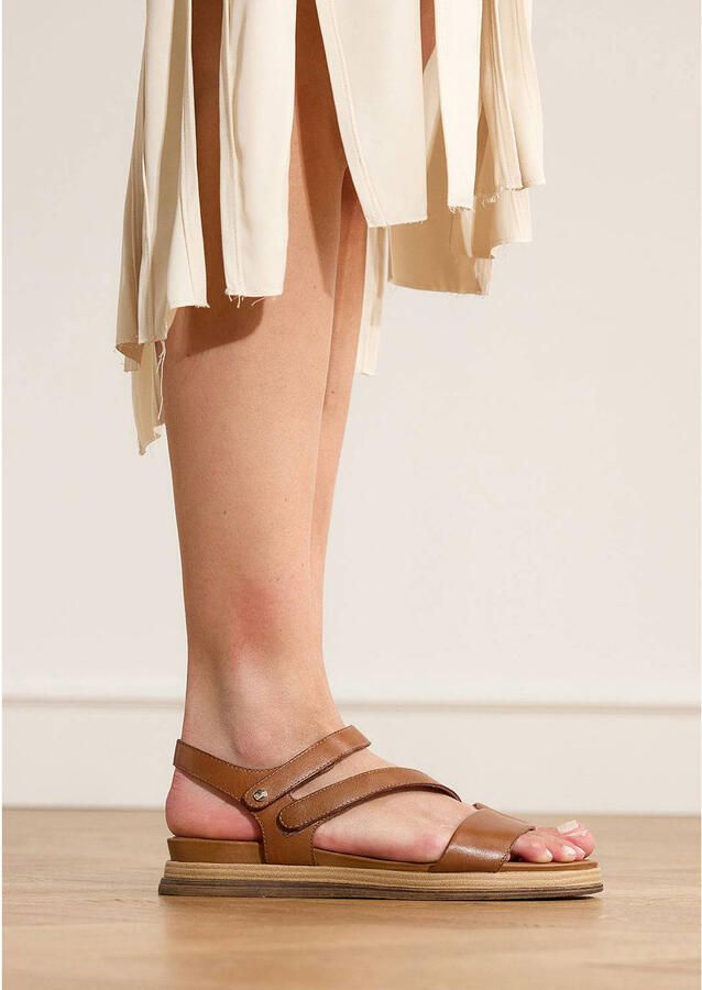 No Stress Dames Cognac leren sandalen - Foto 2
