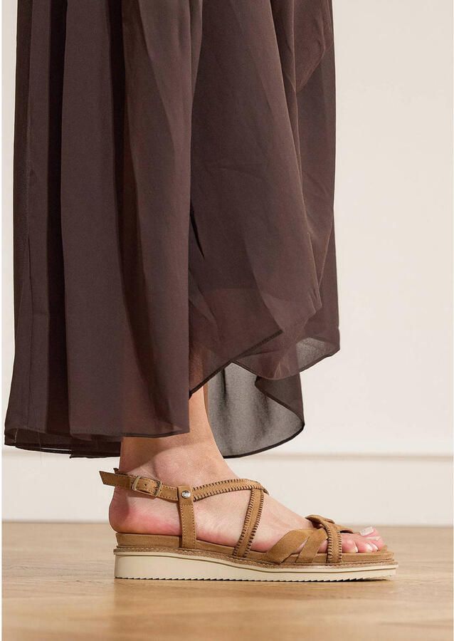 No Stress Dames Beige leren sandalen - Foto 3
