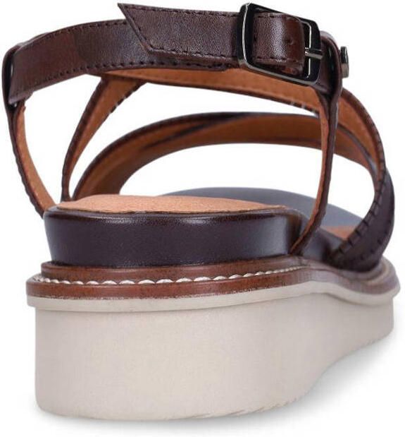 No Stress Dames Donkerbruine leren sandalen - Foto 2