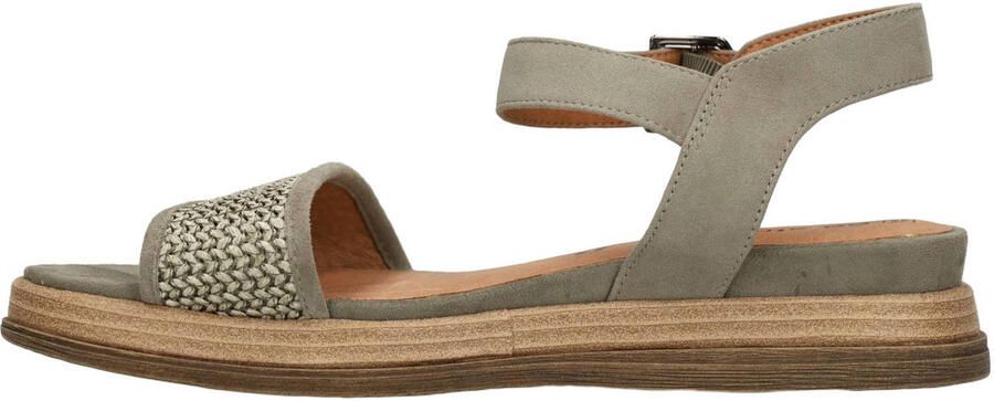 No Stress Dames Groene leren plateau sandalen - Foto 3