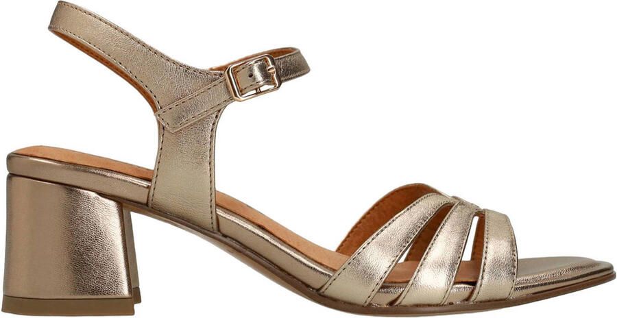 No Stress Dames Bronzen leren sandalen met hak