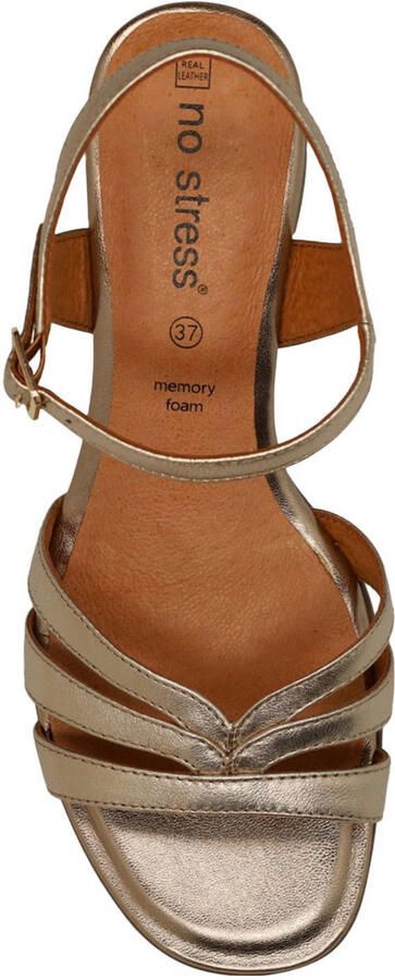 No Stress Dames Bronzen leren sandalen met hak - Foto 3