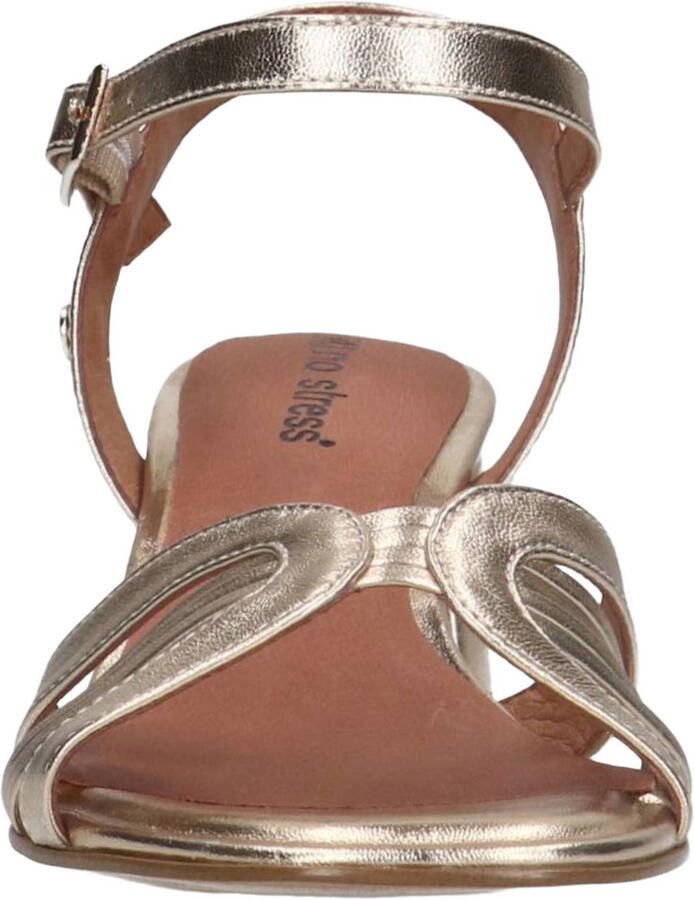 No Stress Dames PRE ORDER Gouden leren sandalen met hak
