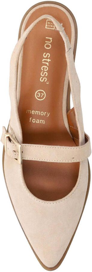 No Stress leren slingback loafers beige - Foto 3
