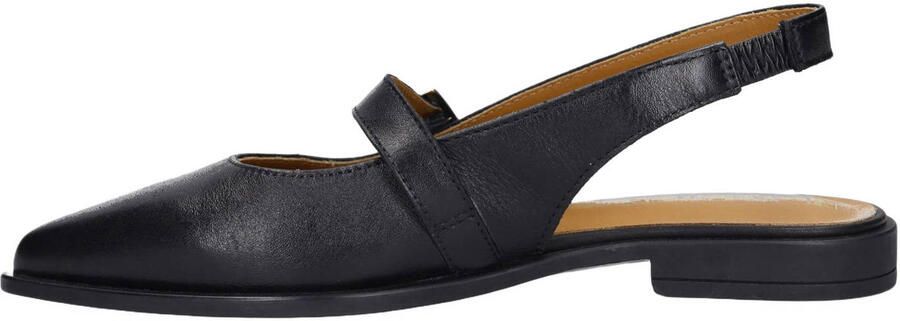 No Stress Dames Zwarte leren slingbacks - Foto 3