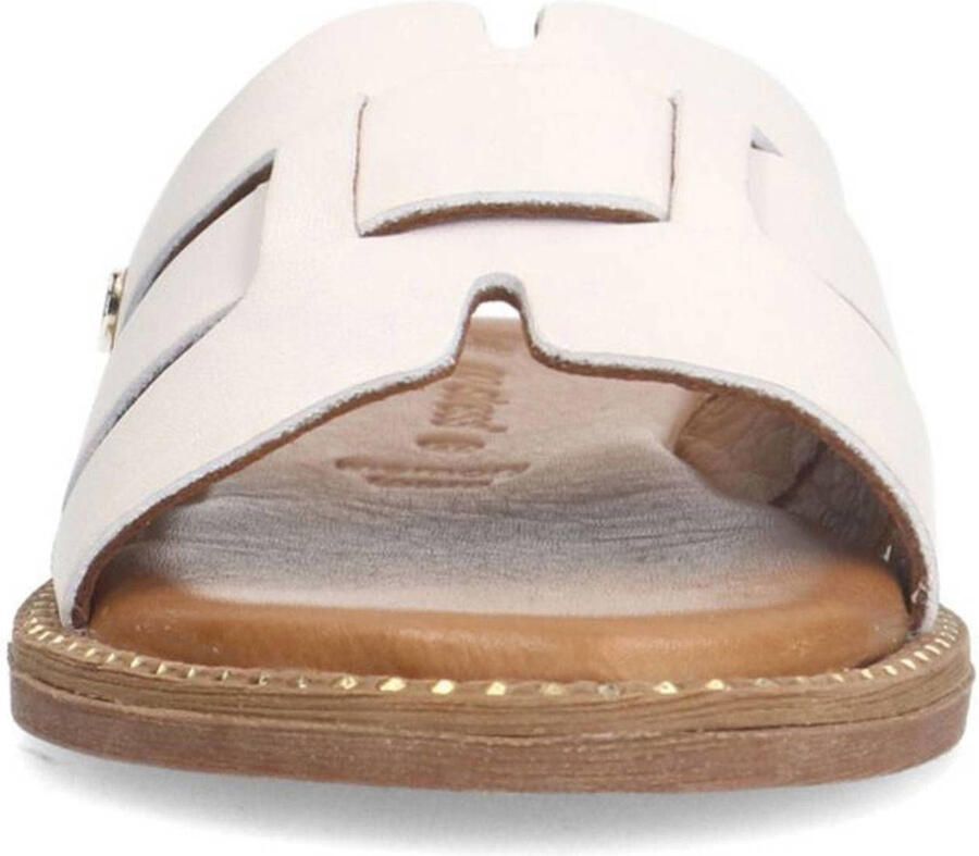 No Stress Dames Witte leren slippers - Foto 2