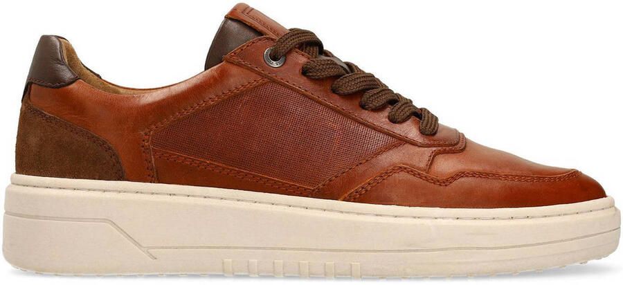 No Stress Heren Cognac leren sneakers