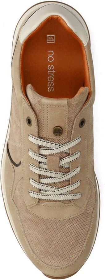 No Stress Heren Beige nubuck sneakers - Foto 3