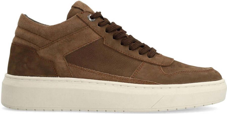 No Stress Heren Bruine nubuck sneakers - Foto 3