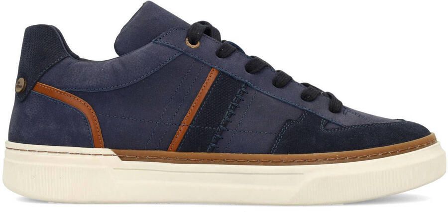 No Stress Heren Blauwe nubuck sneakers