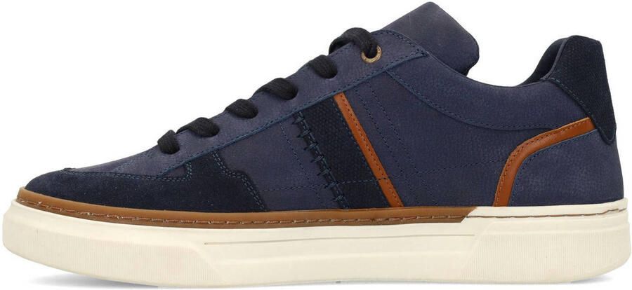 No Stress Heren Blauwe nubuck sneakers - Foto 3