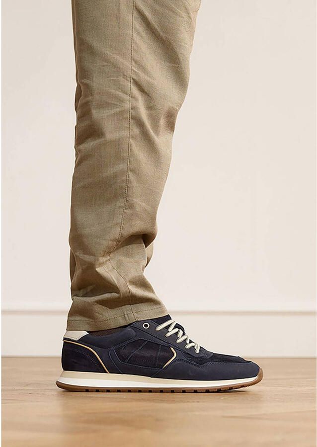 No Stress Heren Donkerblauwe nubuck sneakers - Foto 2