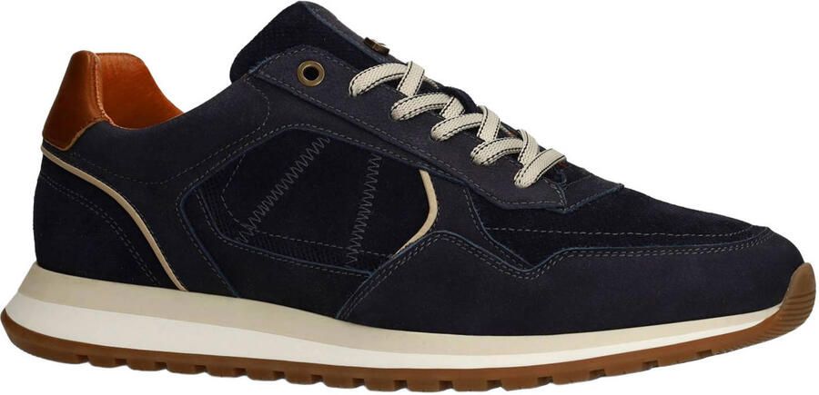 No Stress Heren Donkerblauwe nubuck sneakers - Foto 3