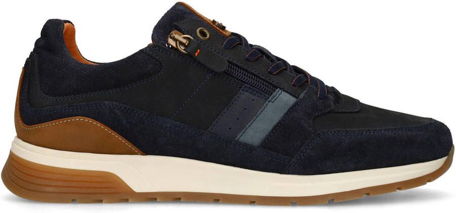 No Stress Heren Donkerblauwe nubuck sneakers