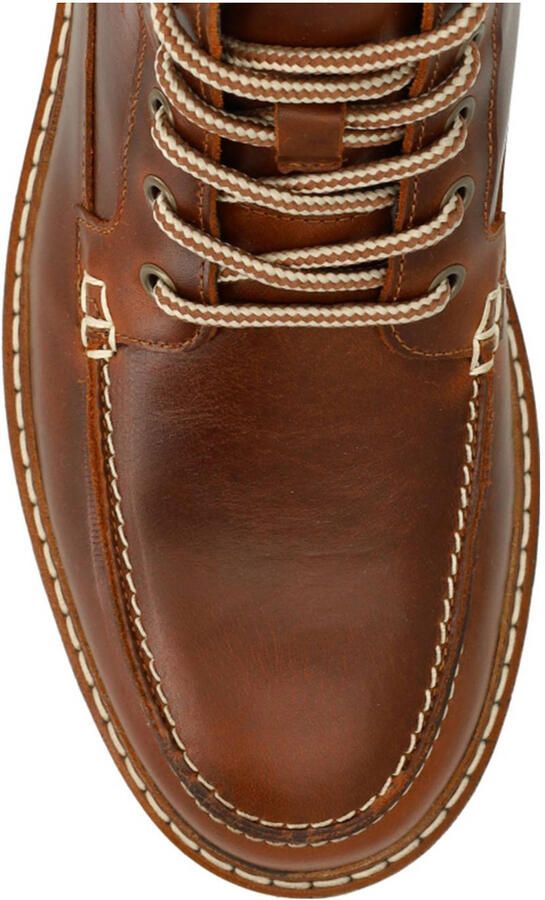 No Stress Heren Cognac leren veterboots - Foto 2