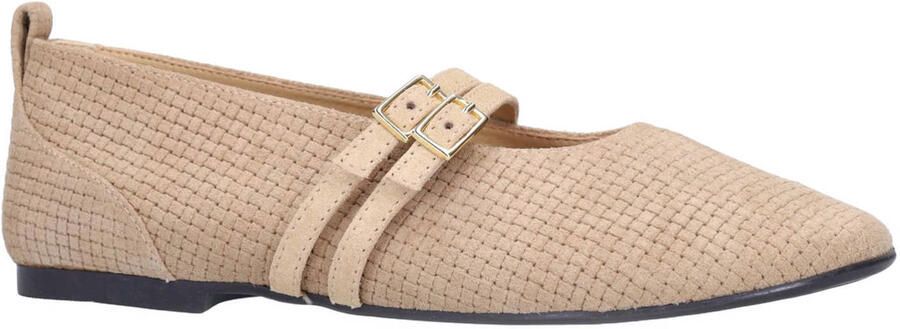 No Stress Dames Beige suède ballerina's - Foto 3