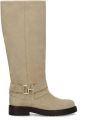 No Stress Dames Beige suède hoge laarzen - Beige