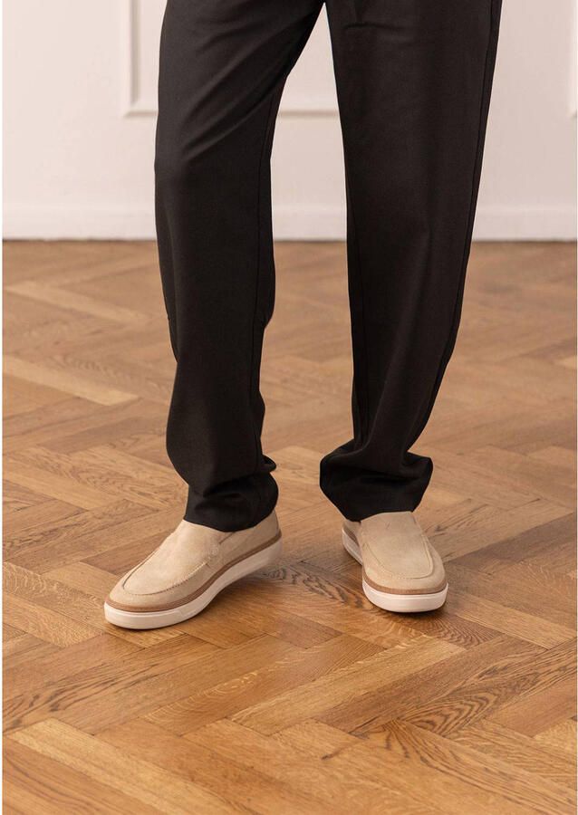 No Stress Heren Beige suède loafers