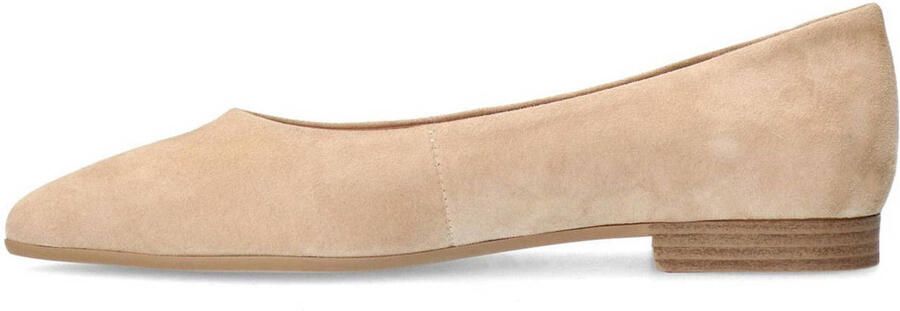 No Stress Dames Beige suède ballerina's