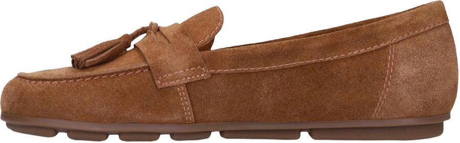 No Stress Dames Bruine suède loafers met franjes - Foto 3