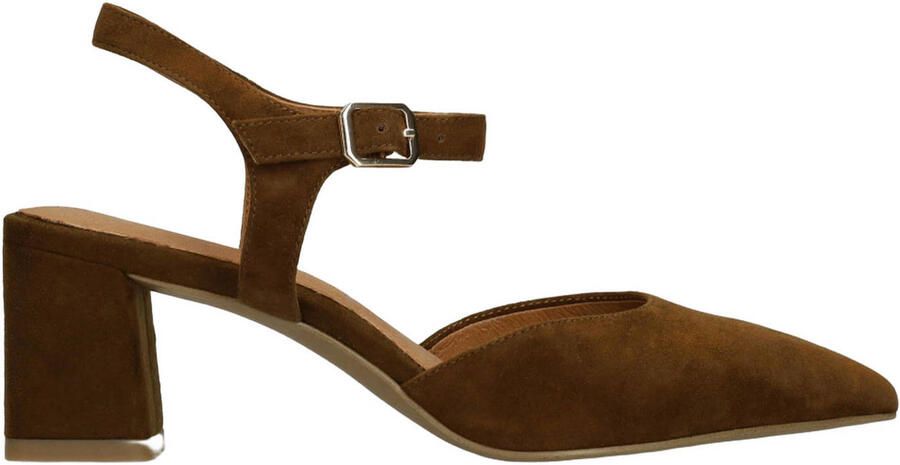 No Stress Dames Bruine suède slingbacks