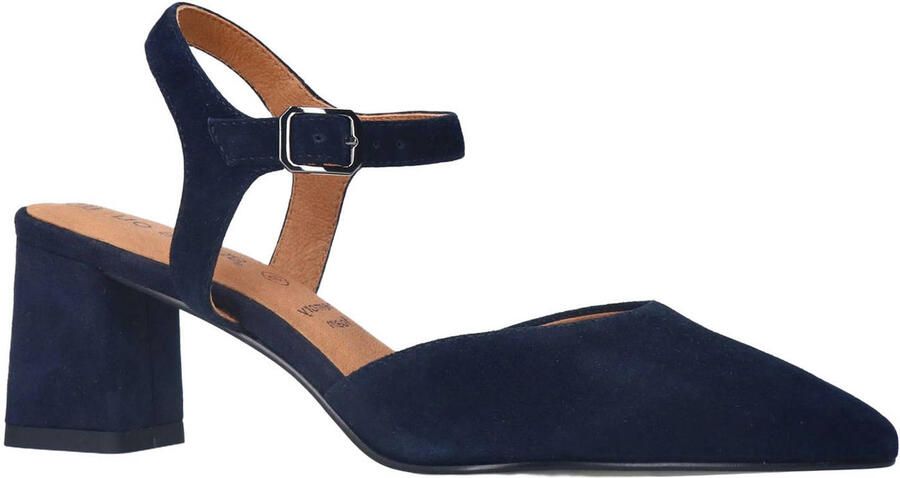 No Stress Dames Donkerblauwe suède slingbacks