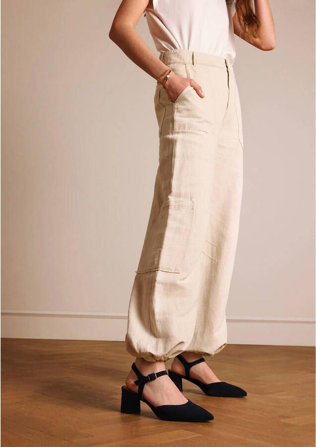 No Stress Dames Zwarte suède slingbacks
