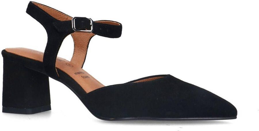 No Stress Dames Zwarte suède slingbacks - Foto 2