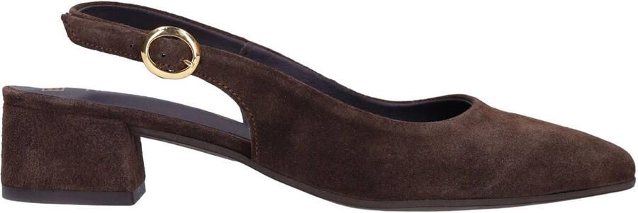 No Stress suède slingback loafers bruin