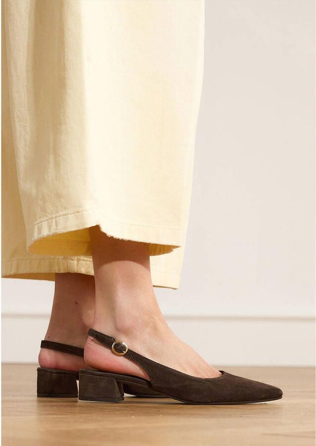 No Stress Dames Bruine suède slingbacks - Foto 3