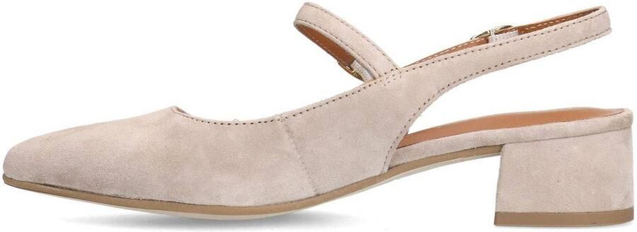 No Stress Dames Beige suède slingbacks