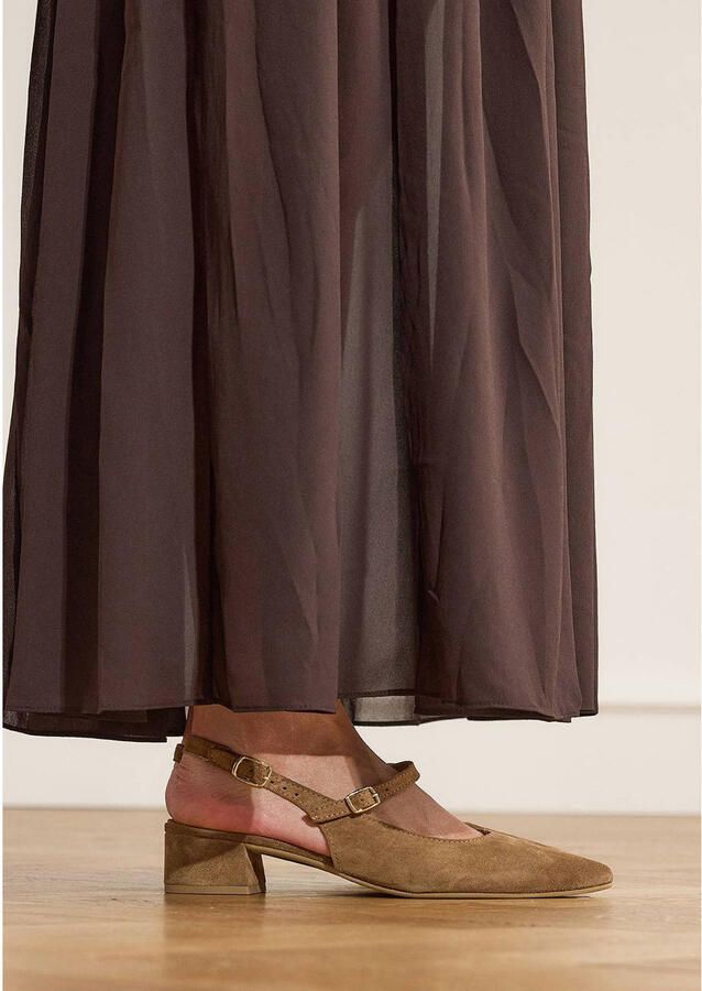 No Stress Dames Bruine leren slingbacks - Foto 3