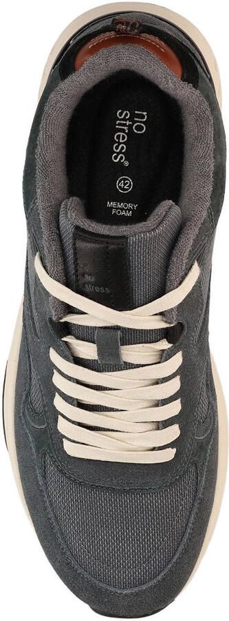 No Stress Heren Blauwe suède sneakers - Foto 2