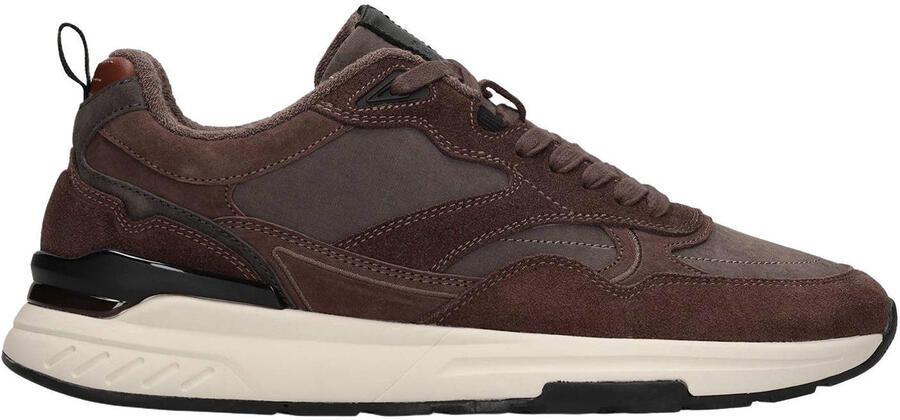 No Stress Heren Donkerbruine suède sneakers