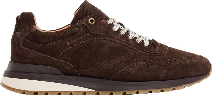 No stress Bruine suède sneakers