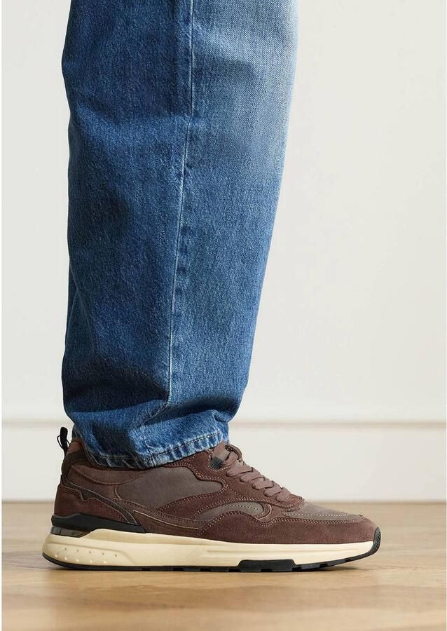 No Stress Heren Donkerbruine suède sneakers - Foto 2