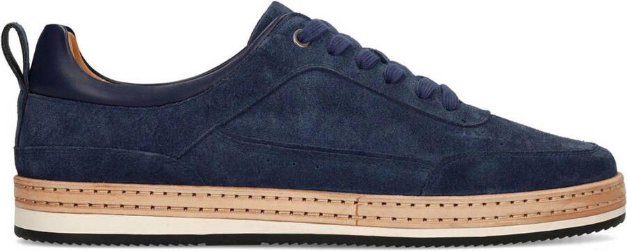 No Stress Heren Donkerblauwe suède sneakers