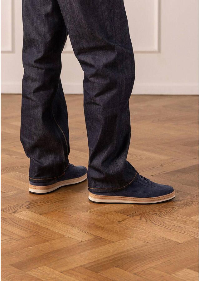 No Stress Heren Donkerblauwe suède sneakers - Foto 3